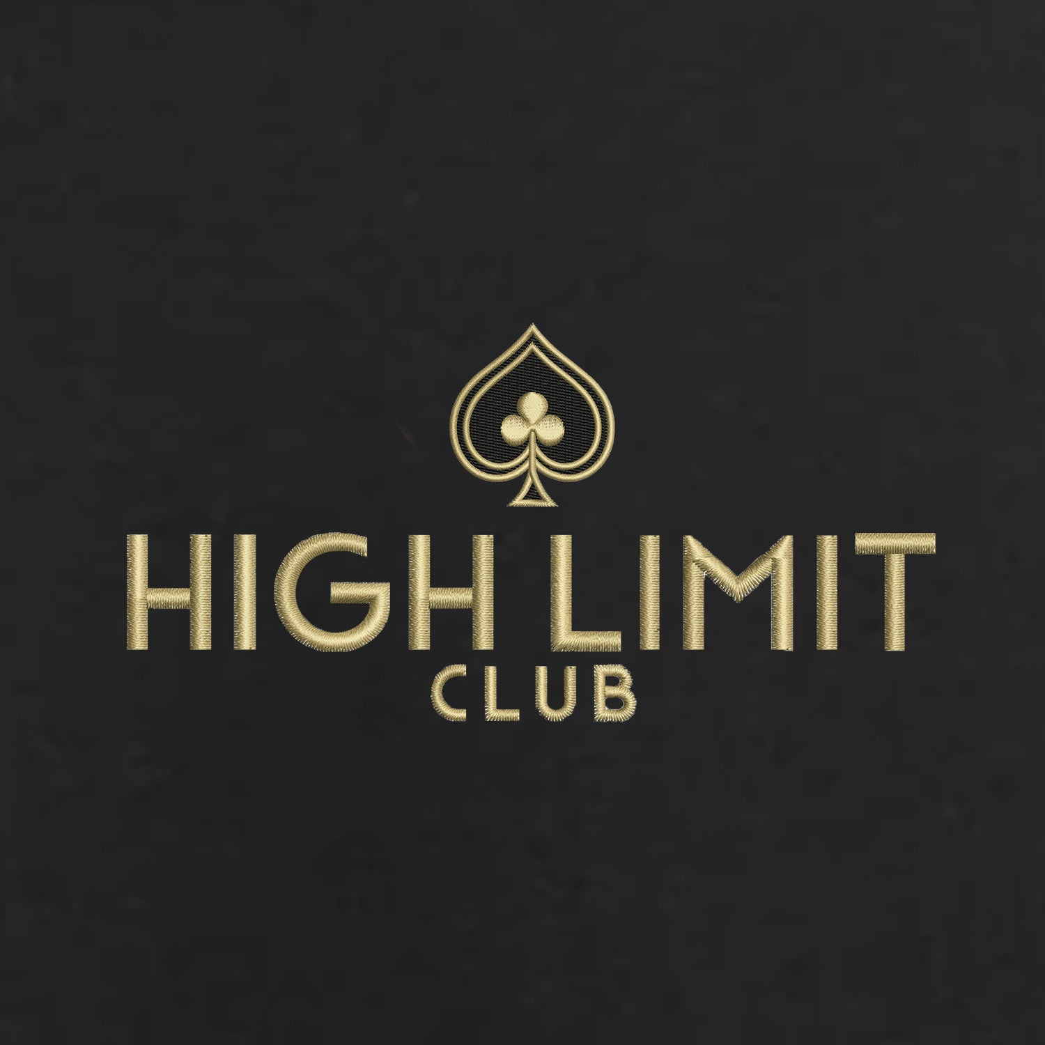 High Limit Club, Embroidered High Limit Club Logo, Black Midweight Supima® T-Shirt