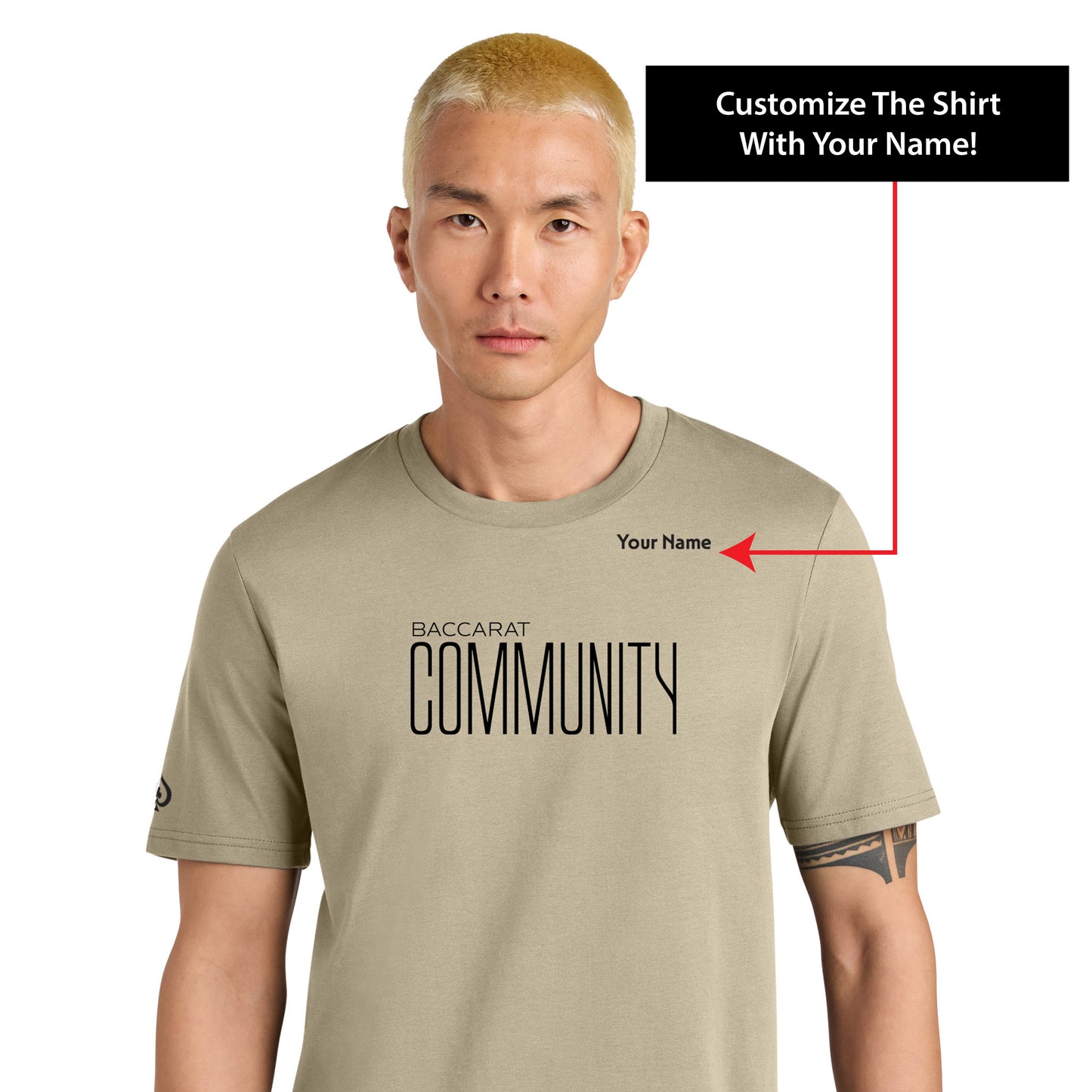 High Limit Club, Baccarat Community, Customizable (Your Name) Unisex Creator 2.0 T-Shirt - Desert Dune