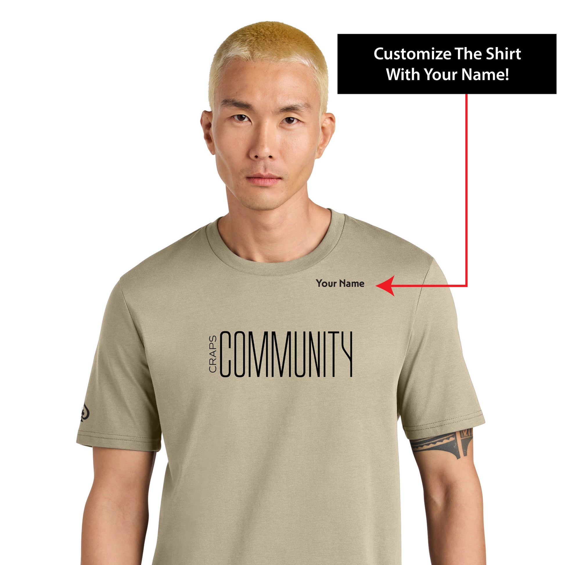 High Limit Club, Craps Community, Customizable (Your Name) Unisex Creator 2.0 T-Shirt - Desert Dust