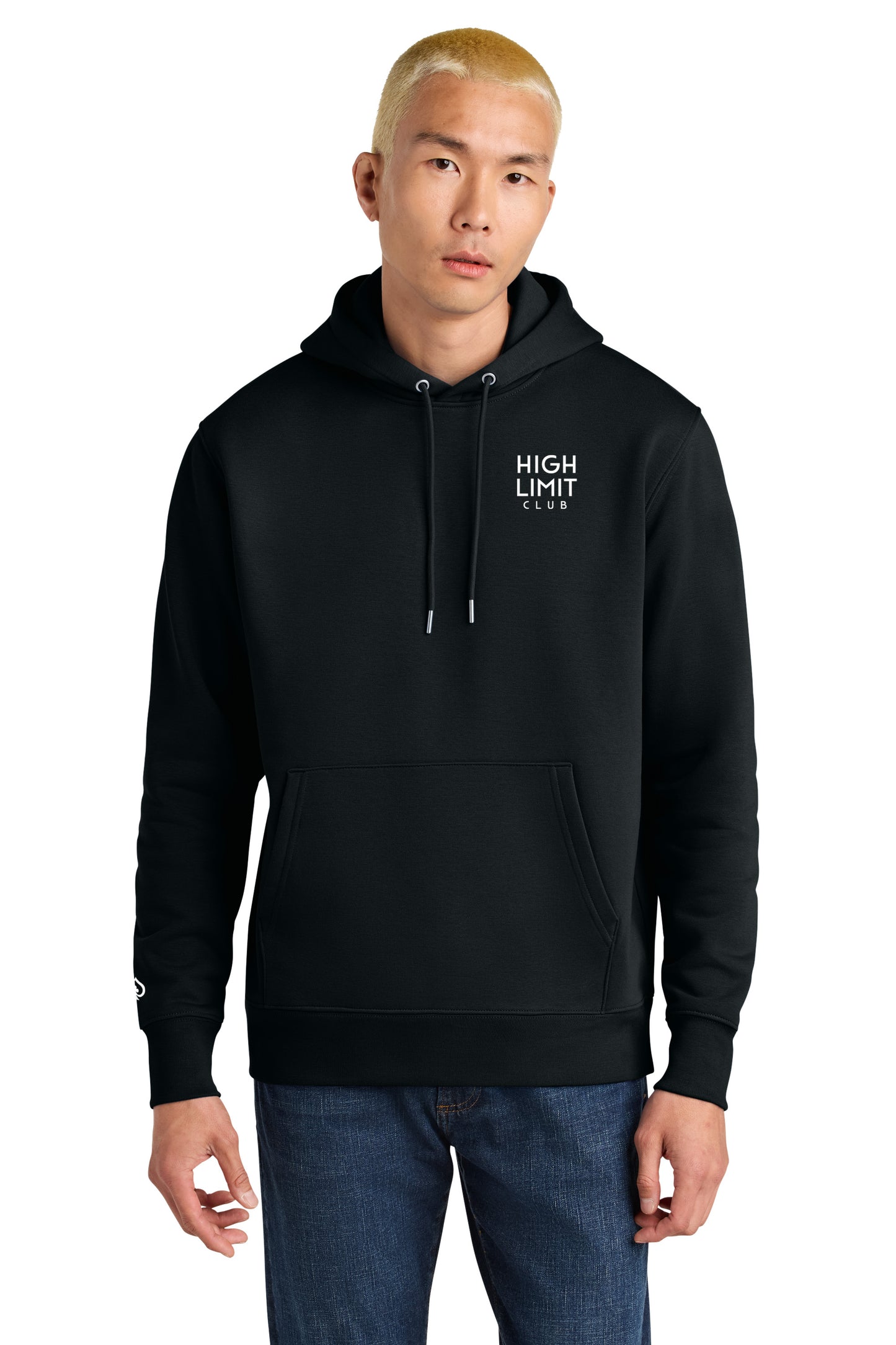 High Limit Club, Stack Logo, 3D Effect, Stanley/Stella Unisex Cruiser 2.0 Hooded Sweatshirt- Black