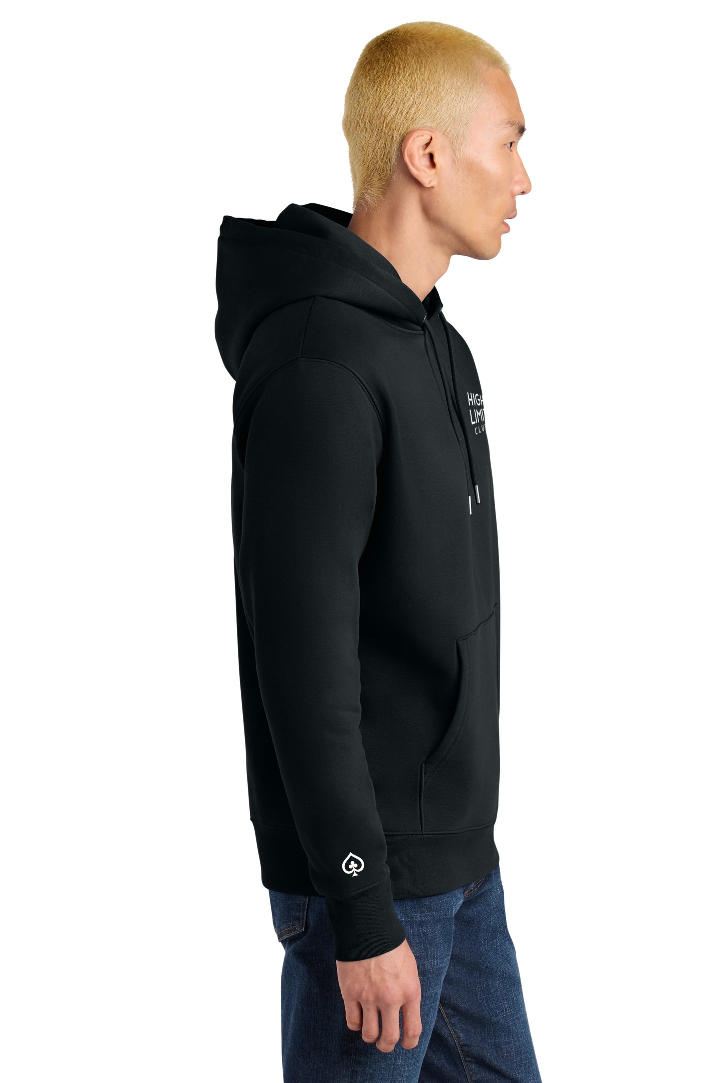 High Limit Club, Stack Logo, 3D Effect, Stanley/Stella Unisex Cruiser 2.0 Hooded Sweatshirt- Black