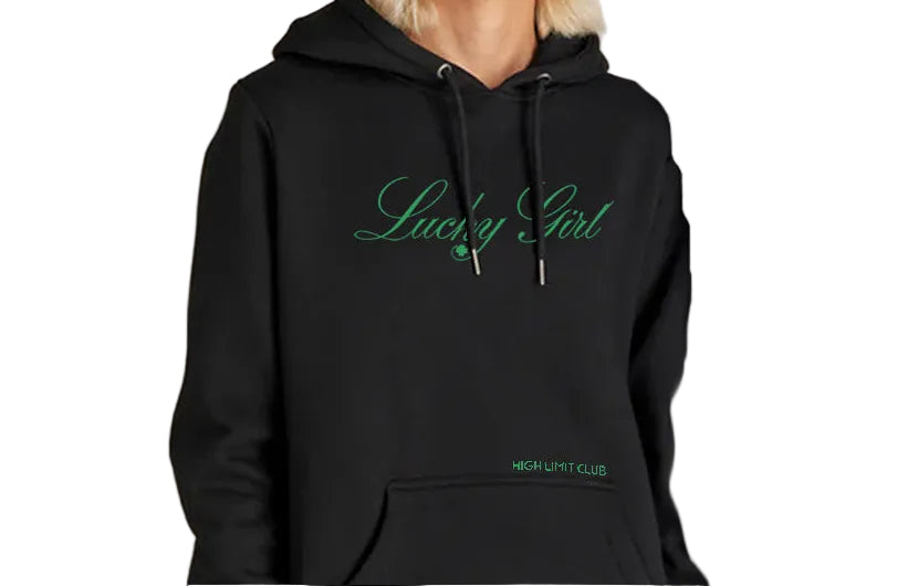 High Limit Club, Lucky Girl Script, Stanley/Stella Unisex Cruiser 2.0 Hooded Sweatshirt