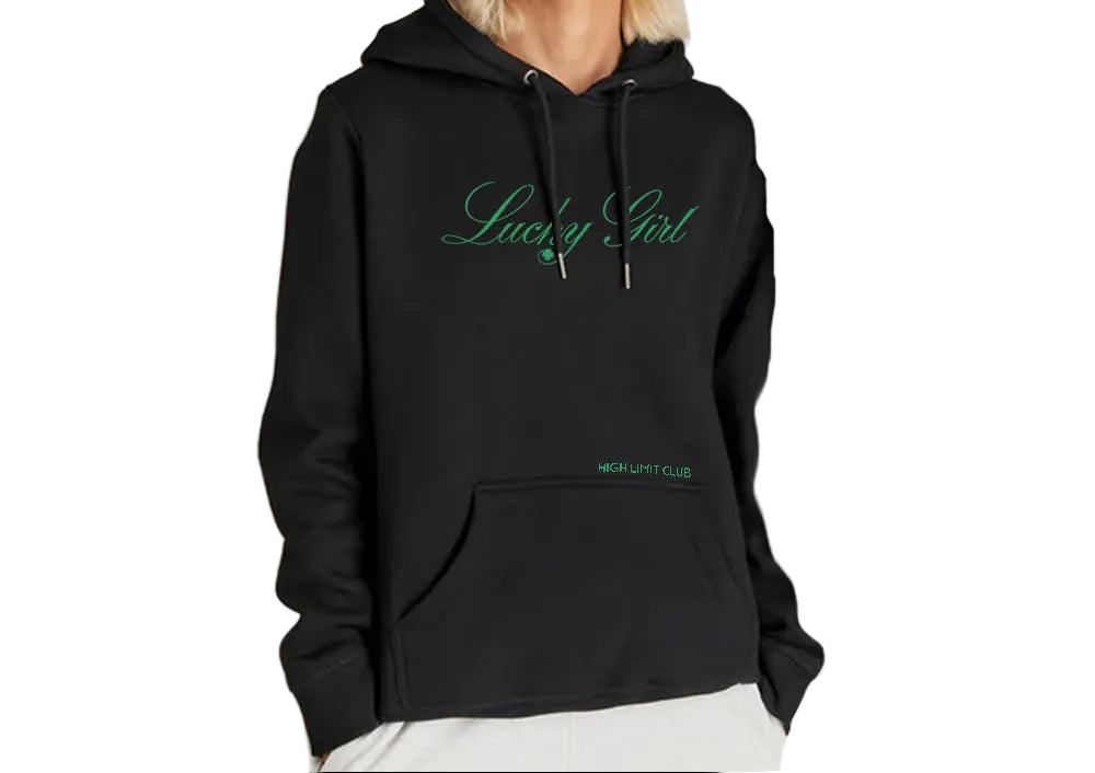 High Limit Club, Lucky Girl Script, Stanley/Stella Unisex Cruiser 2.0 Hooded Sweatshirt