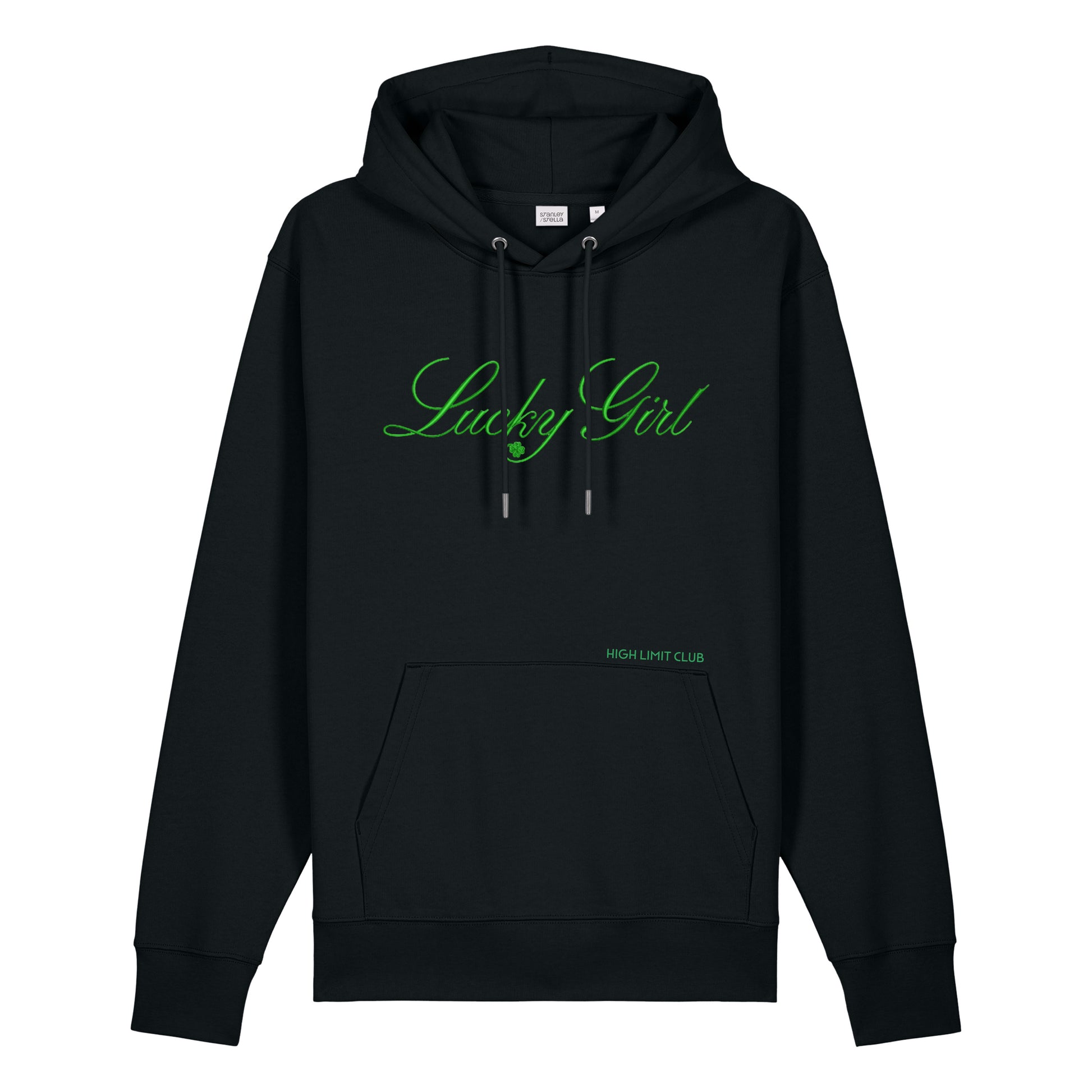 High Limit Club, Embroidered Lucky Girl Script, Stanley/Stella Unisex Cruiser 2.0 Hooded Sweatshirt