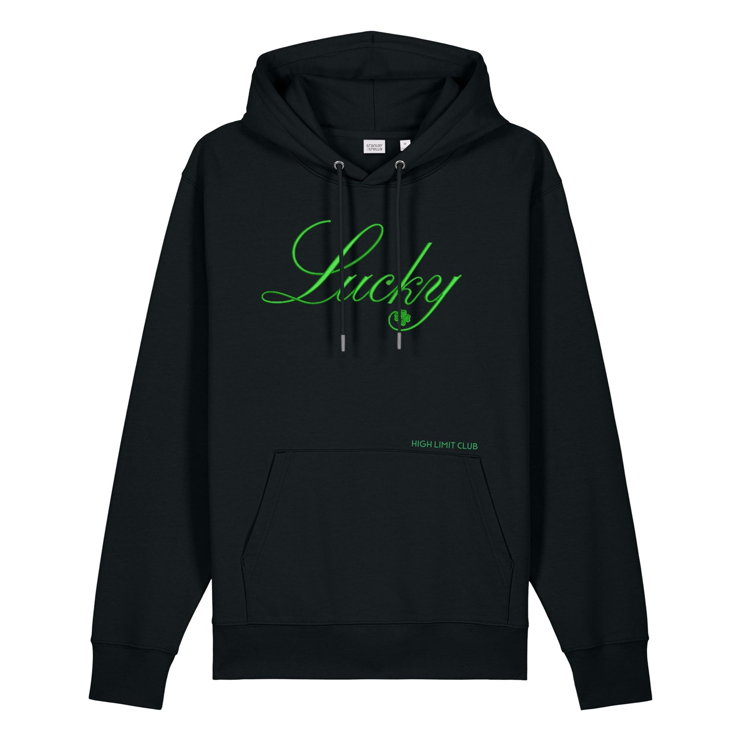 High Limit Club, Embroidered Lucky Script, Stanley/Stella Unisex Cruiser 2.0 Hooded Sweatshirt 
