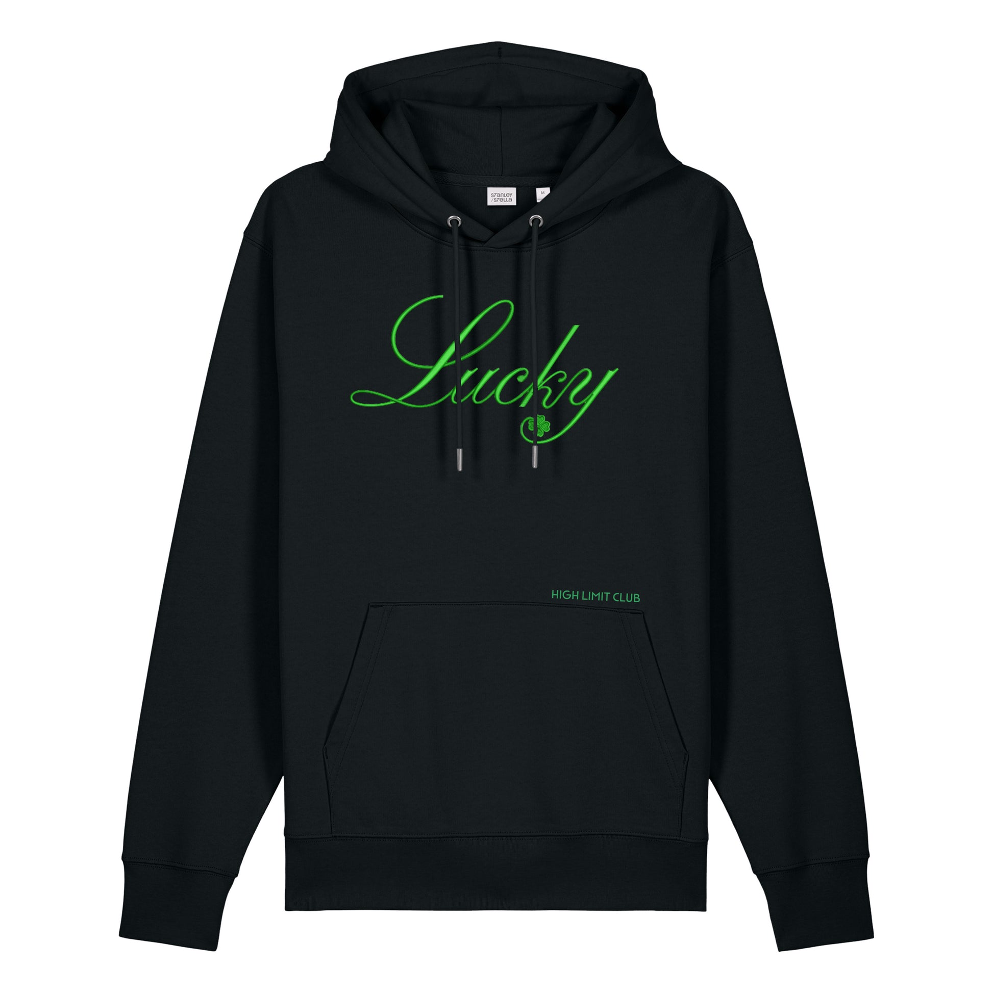High Limit Club, Embroidered Lucky Script, Stanley/Stella Unisex Cruiser 2.0 Hooded Sweatshirt 