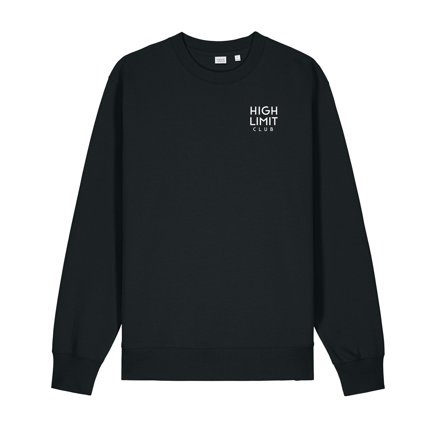 High Limit Club, 3D Effect HLC Stack Logo Stanley/Stella Unisex Changer 2.0 Crewneck Sweatshirt - black