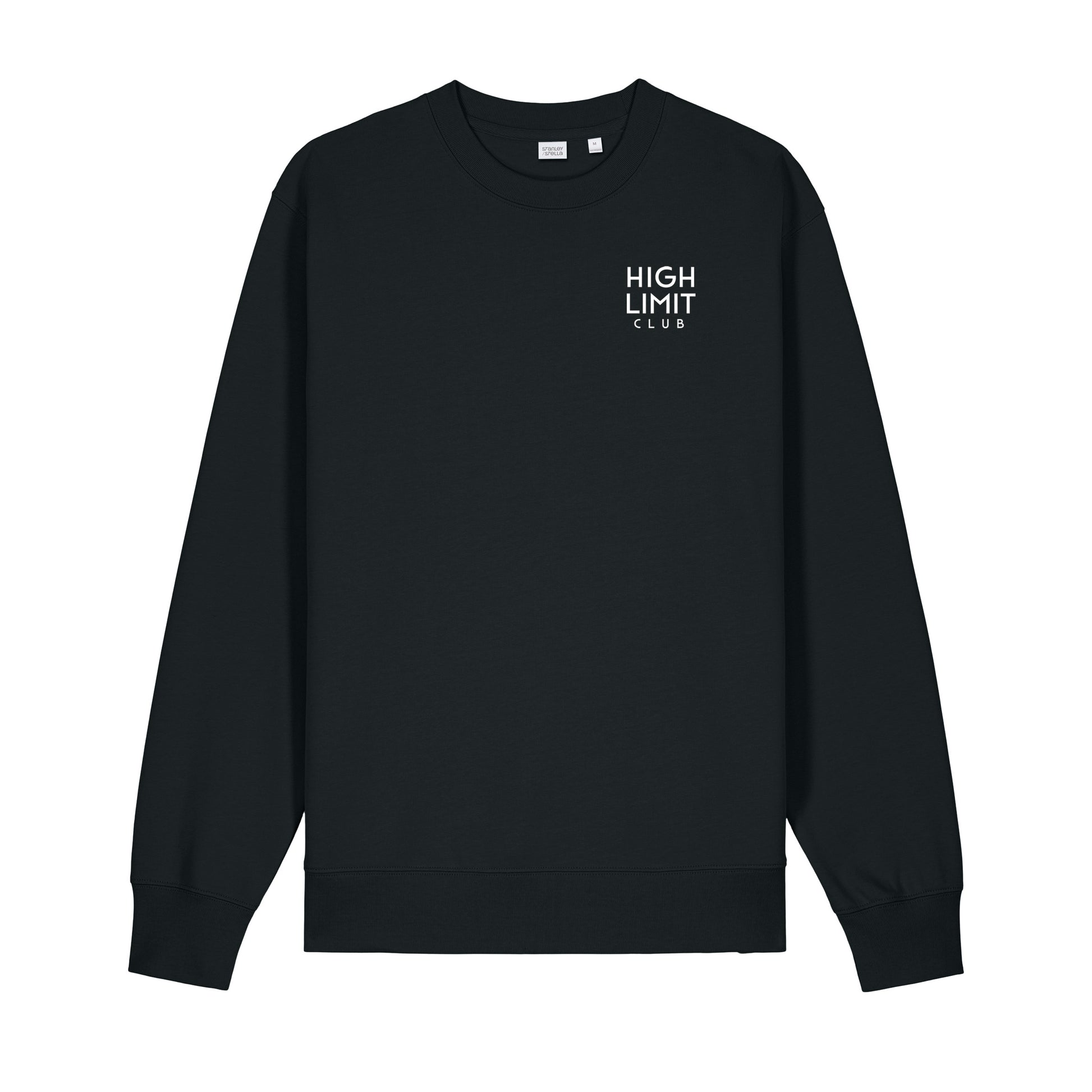 High Limit Club, 3D Effect HLC Stack Logo Stanley/Stella Unisex Changer 2.0 Crewneck Sweatshirt - black