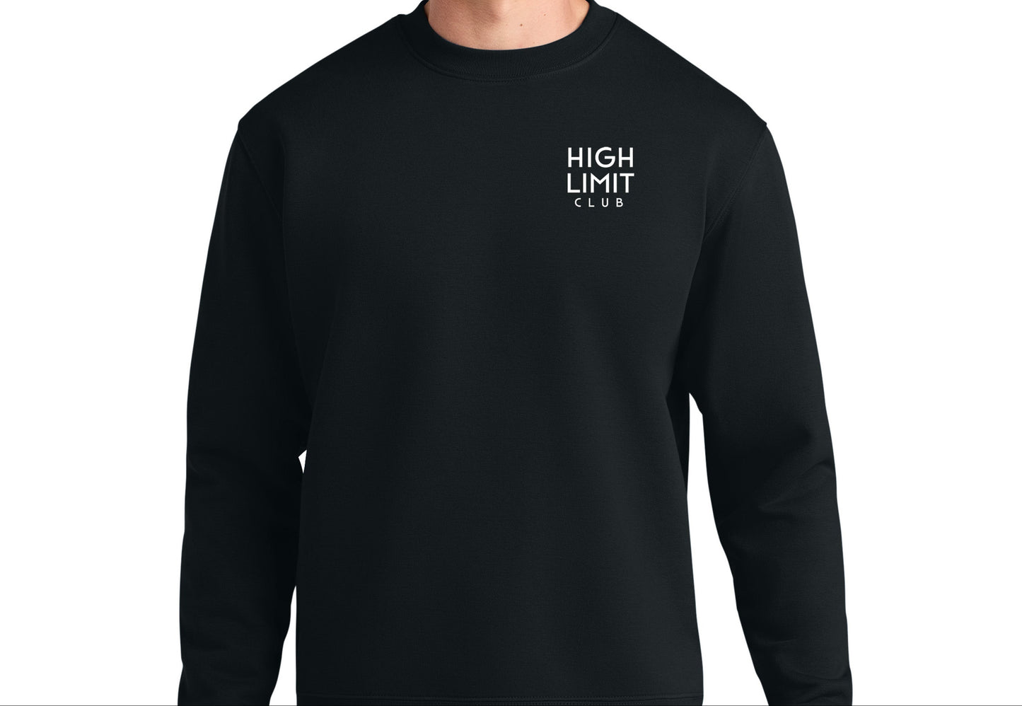 High Limit Club, 3D Effect HLC Stack Logo Stanley/Stella Unisex Changer 2.0 Crewneck Sweatshirt - black
