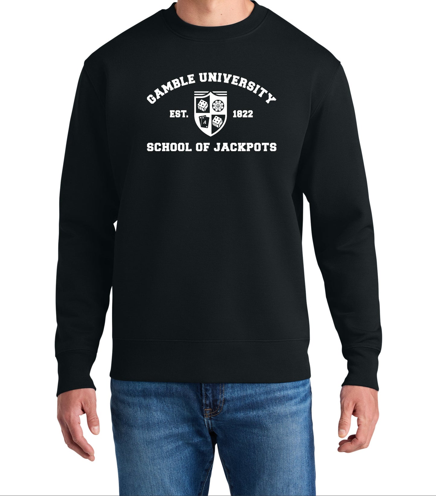 High Limit Club, Gamble University, Game Crest, Stanley/Stella Unisex Changer 2.0 Crewneck Sweatshirt