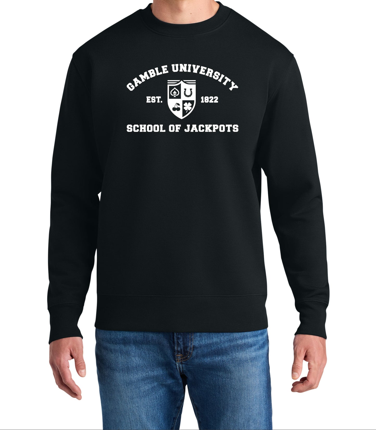 High Limit Club, Gamble University, Lucky Crest, Stanley/Stella Unisex Changer 2.0 Crewneck Sweatshirt