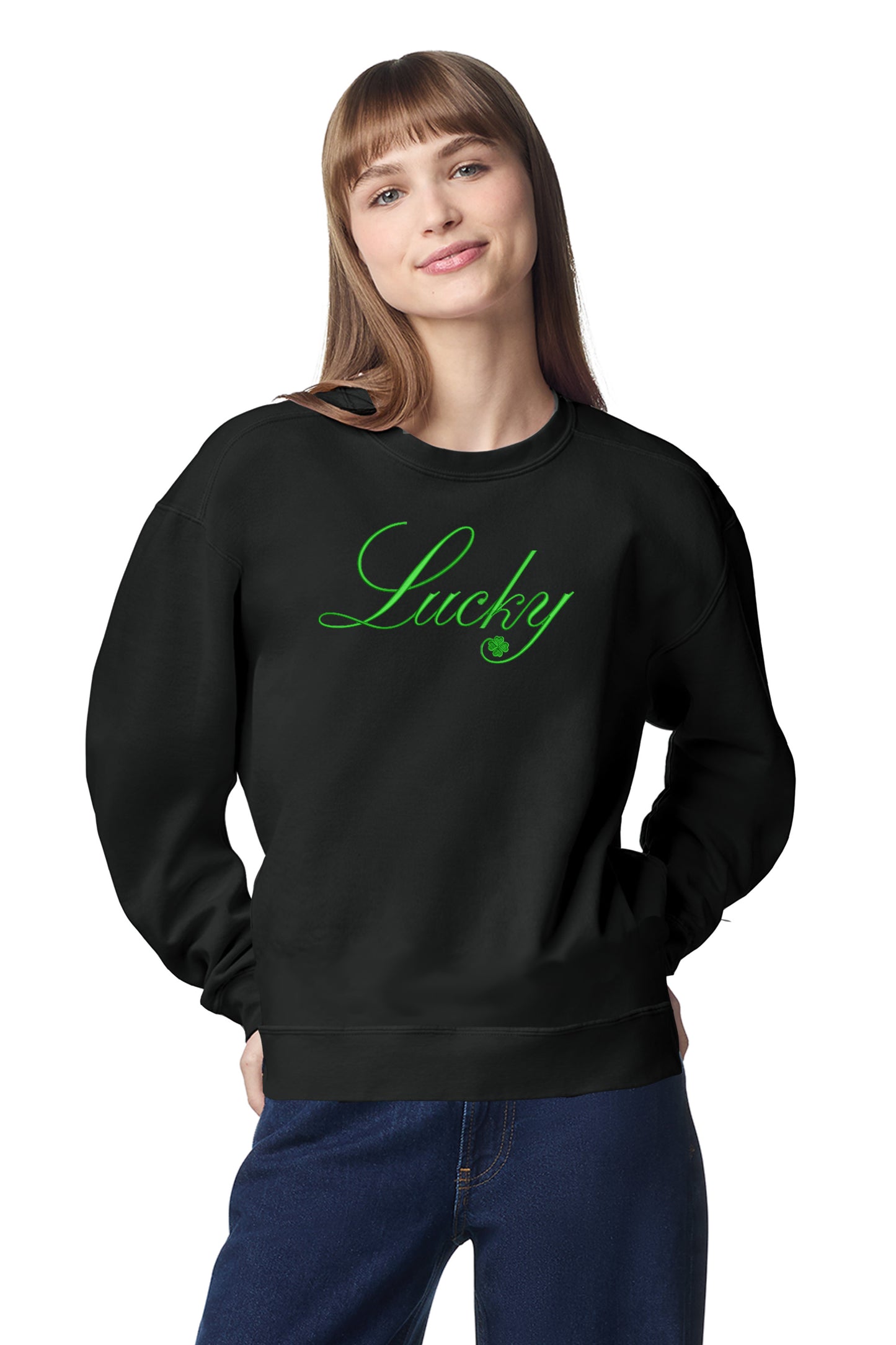 High Limit Club, Embroidered Lucky Script, Stanley/Stella Unisex Changer 2.0 Crewneck Sweatshirt 