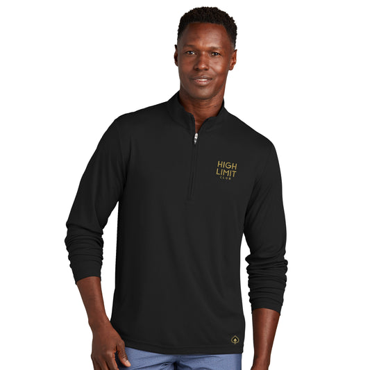 High Limit Club, Stack Logo, Coto Performance 1/4-Zip - Black las vegas gamble casino