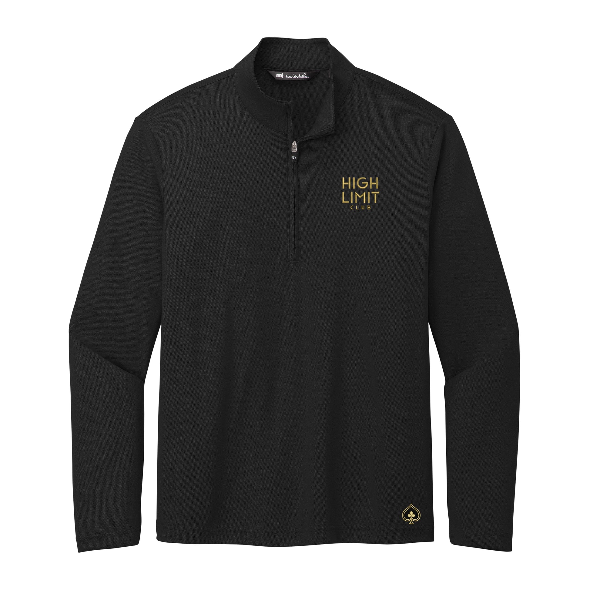 High Limit Club, Stack Logo, Coto Performance 1/4-Zip - Black