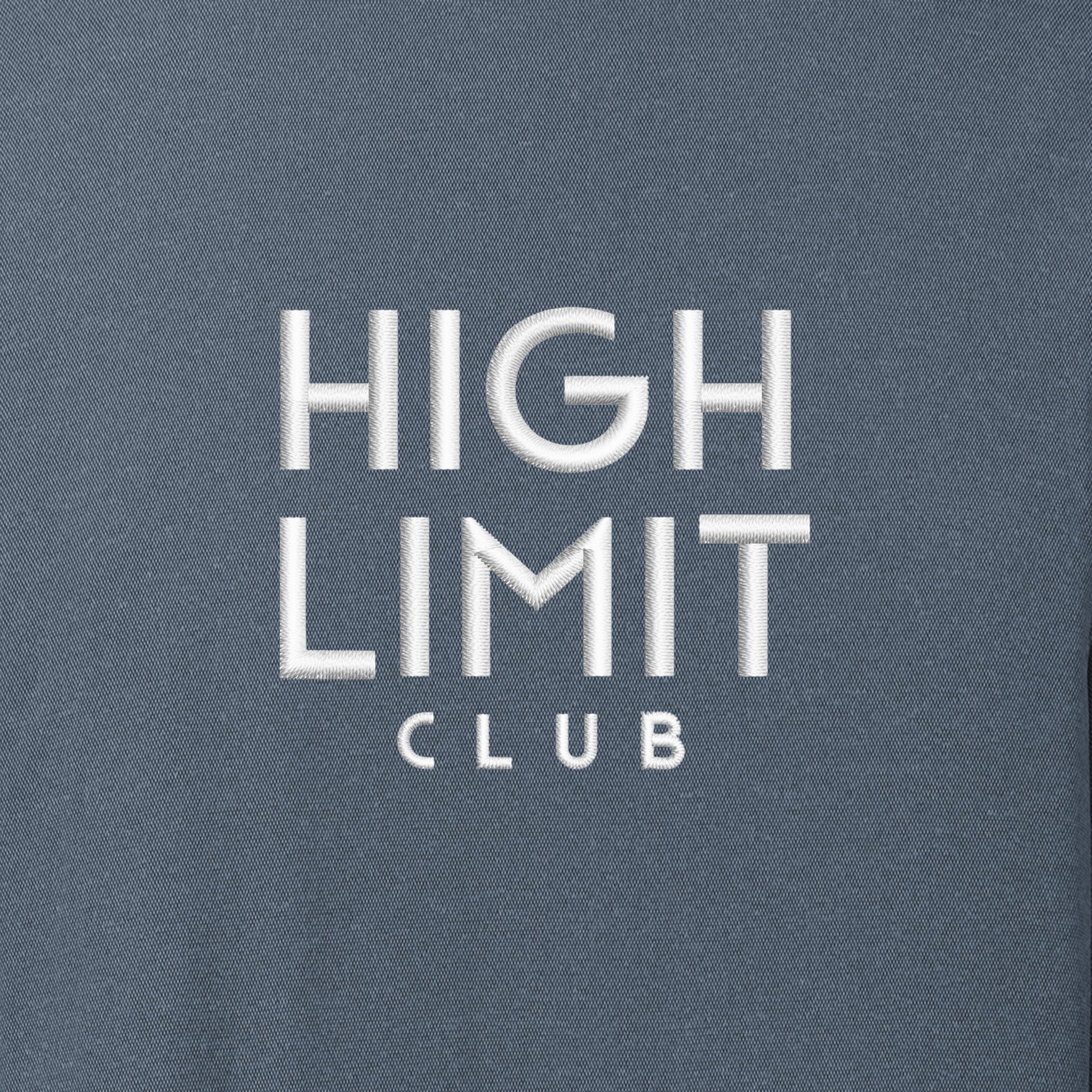 High Limit Club, Stack Logo, Coto Performance 1/4-Zip - Blue