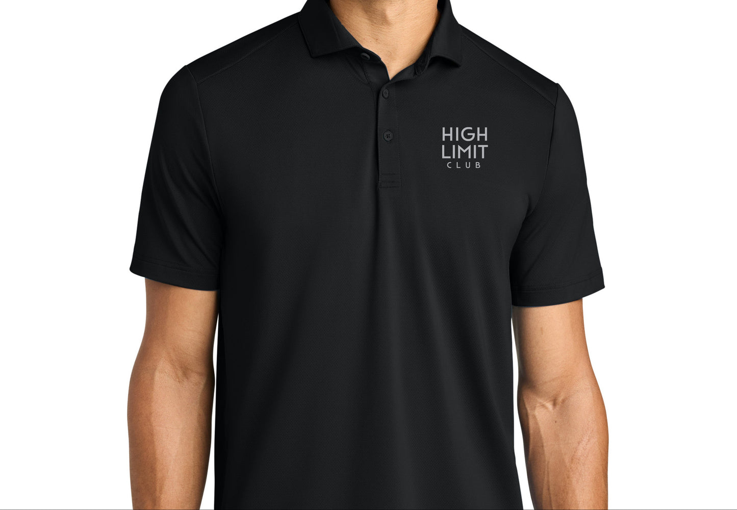 High Limit Club, Raised HLC Stack Logo, TravisMathew Onward Polo - Black