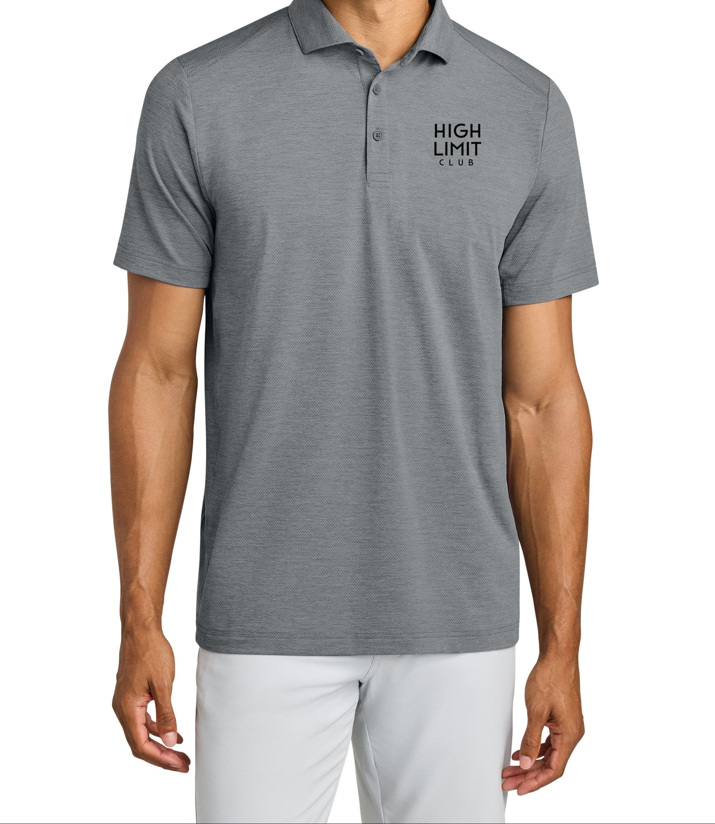High Limit Club, Raised HLC Stack Logo, TravisMathew Onward Polo - Grey