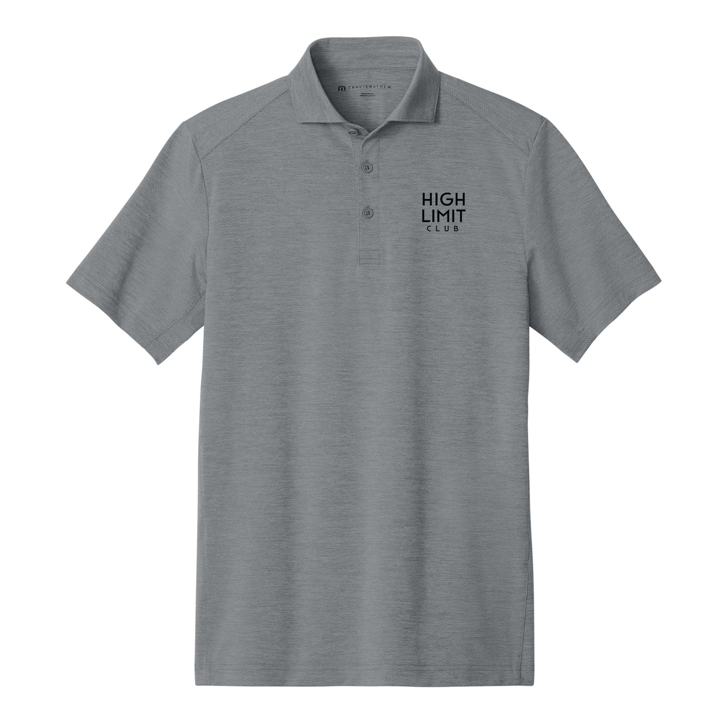 High Limit Club, Raised HLC Stack Logo, TravisMathew Onward Polo - Grey