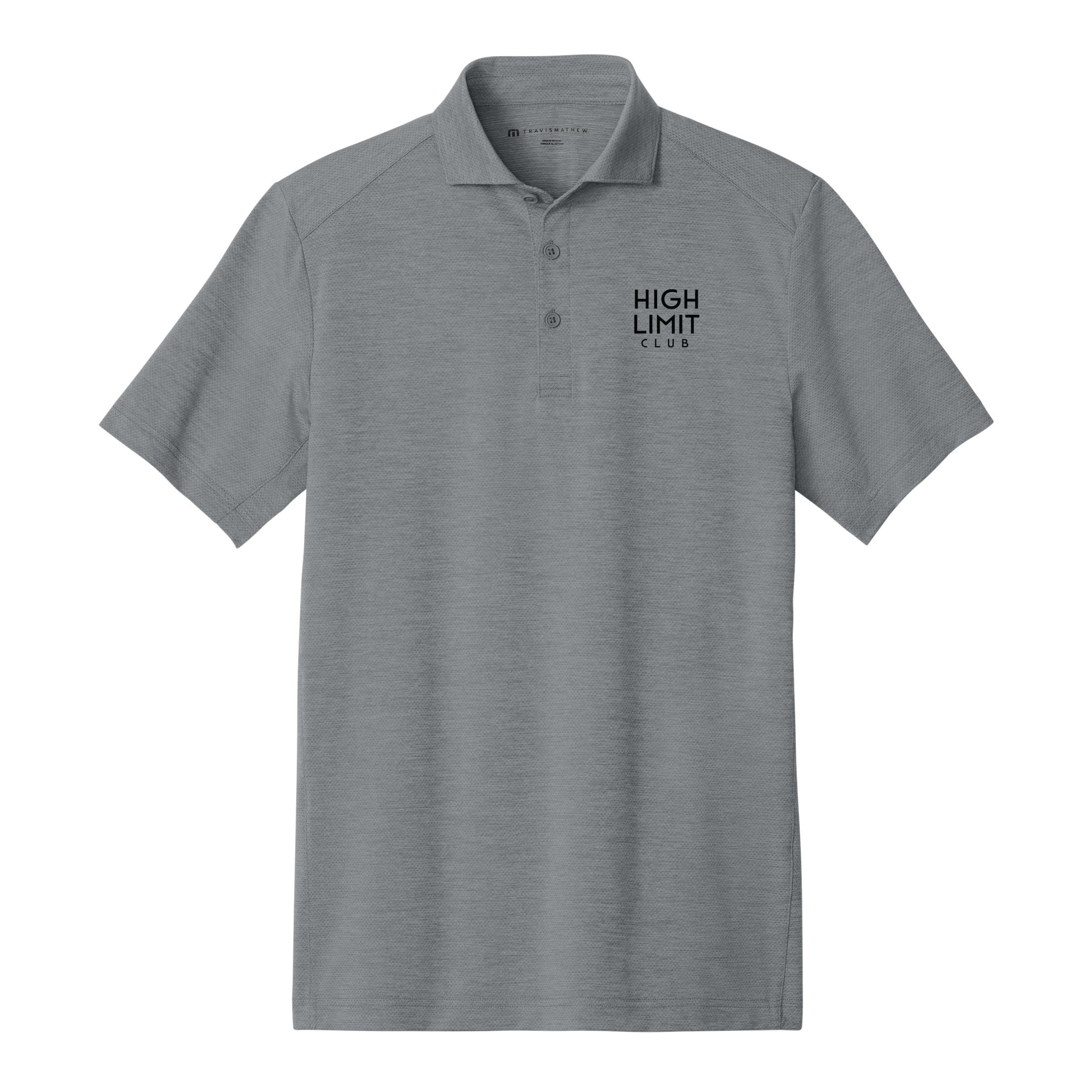 High Limit Club, Raised HLC Stack Logo, TravisMathew Onward Polo - Grey