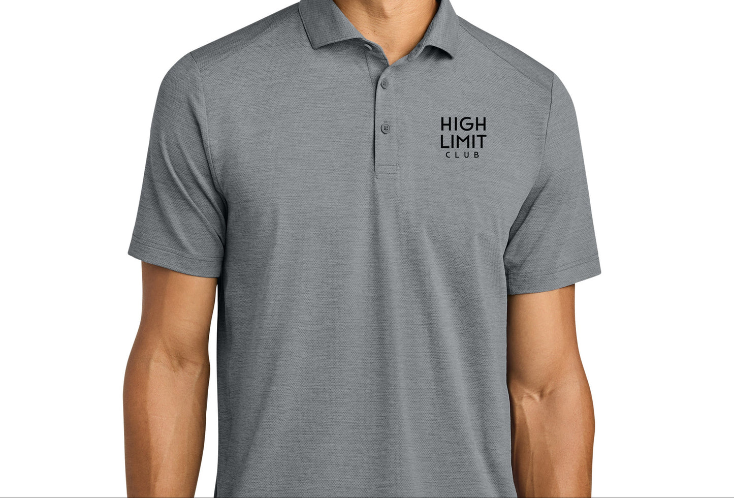 High Limit Club, Raised HLC Stack Logo, TravisMathew Onward Polo - Grey