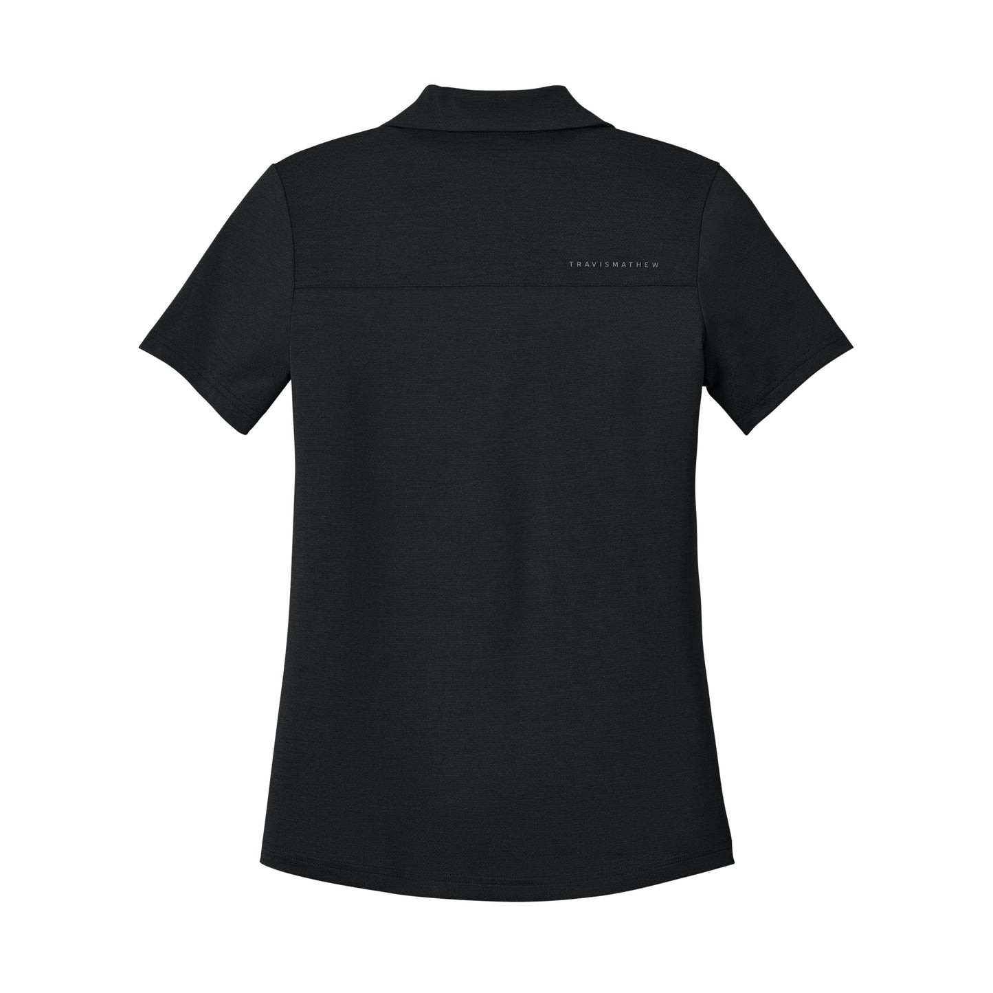 High Limit Club, 3D Effect Stack Logo, TravisMathew Women’s Onward Polo- Black- Back