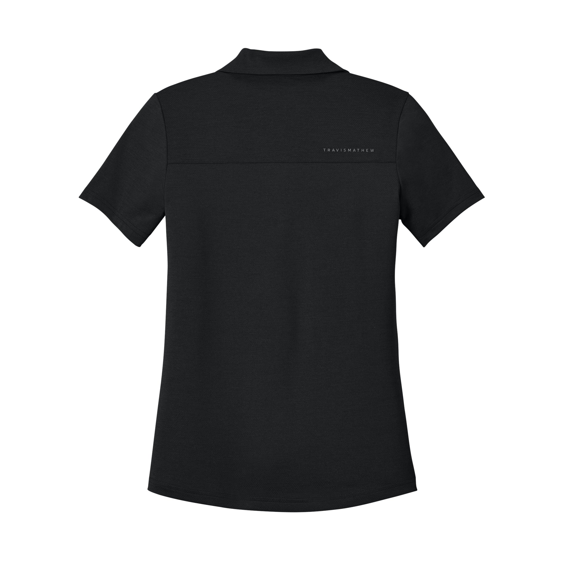 High Limit Club, 3D Effect Stack Logo, TravisMathew Women’s Onward Polo- Black- Back