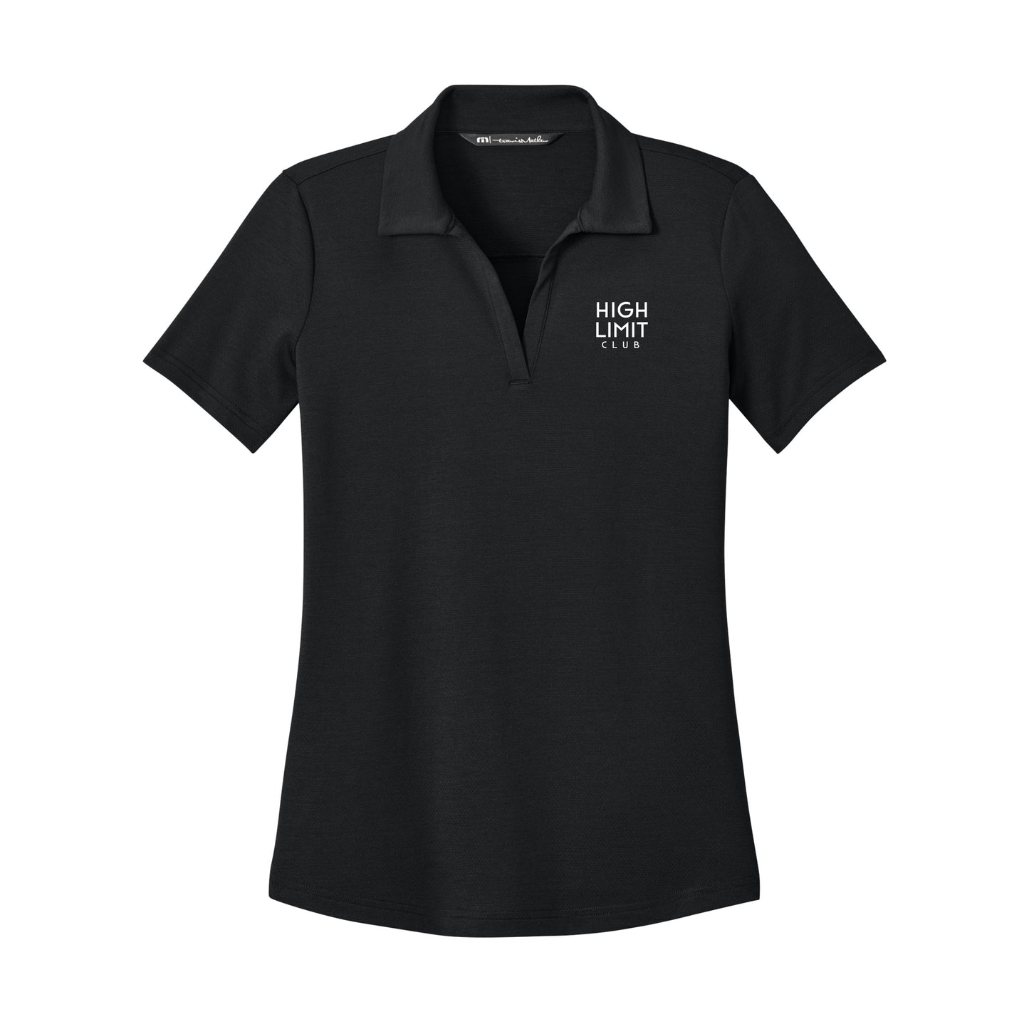 High Limit Club, 3D Effect Stack Logo, TravisMathew Women’s Onward Polo- Black