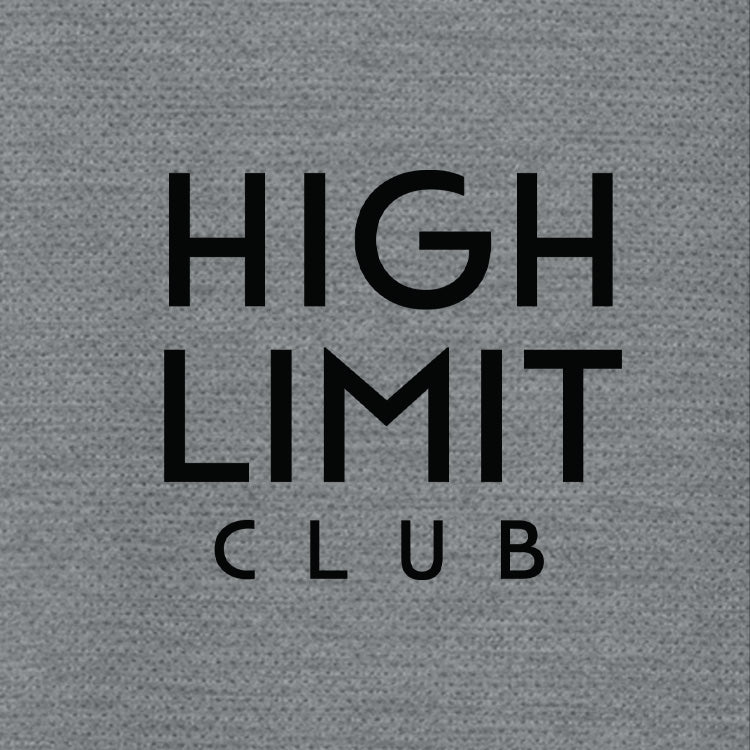 High Limit Club, 3D Effect Stack Logo, TravisMathew Women’s Onward Polo- Black Quiet Shade Grey Heather