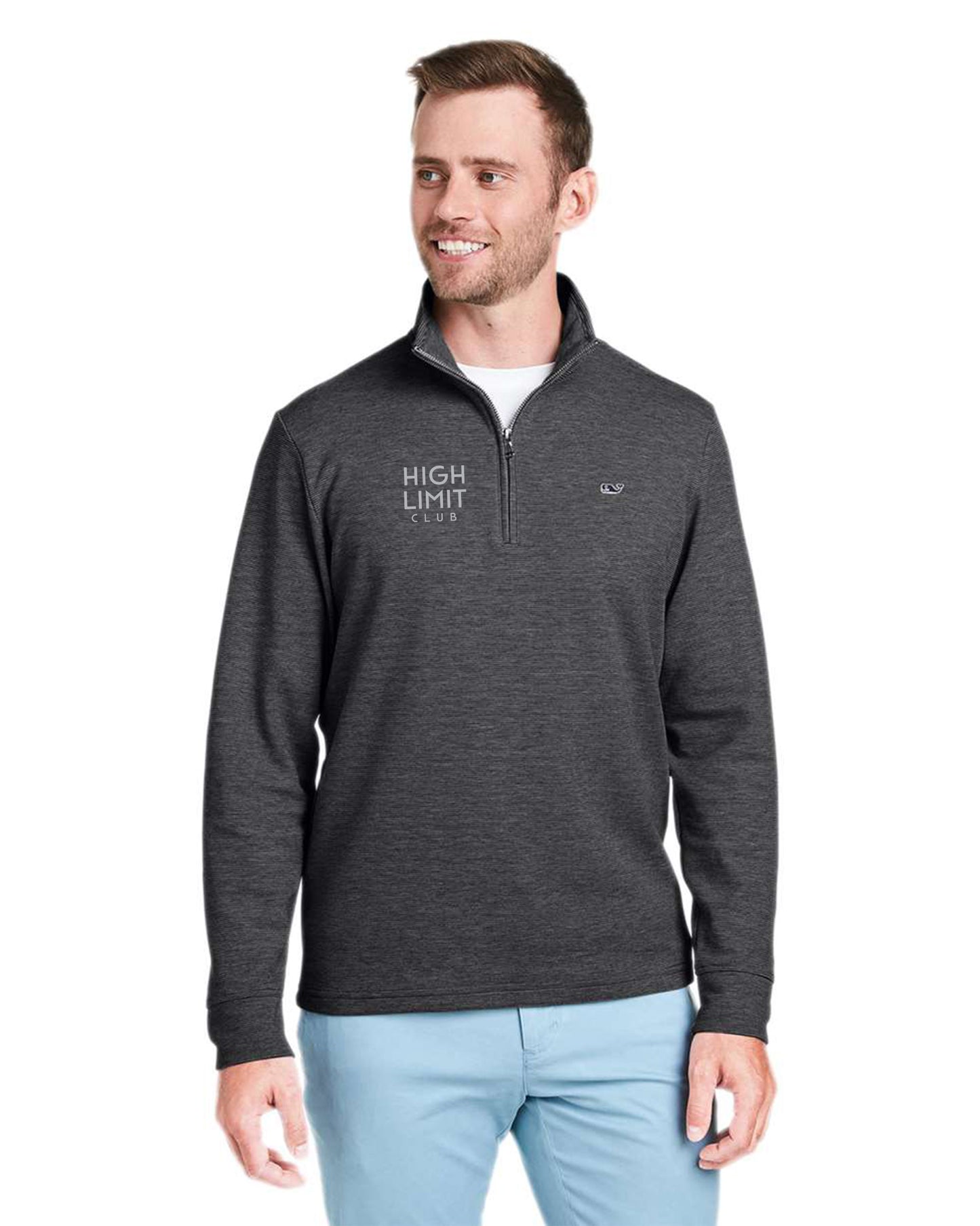 High Limit Club, Raised HLC Logo, Vineyard Vines Men's Saltwater Quarter-Zip Pullover