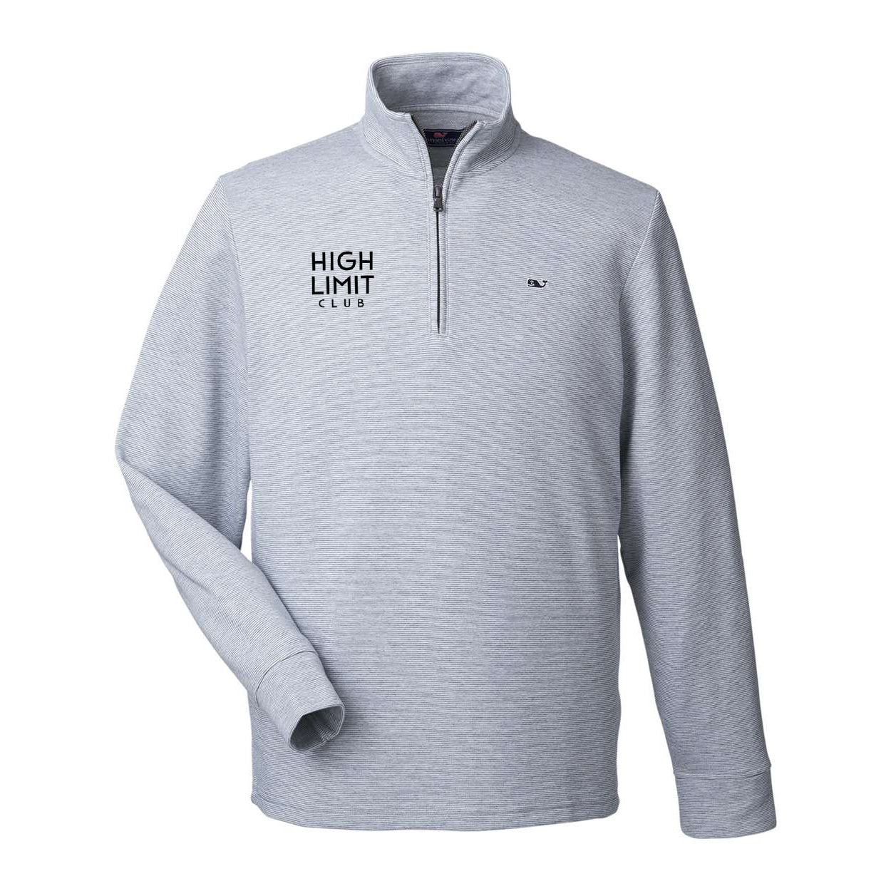 High Limit Club, HLC 3D Effect Logo, Vineyard Vines Men's Saltwater Quarter-Zip Pullover - Granite
