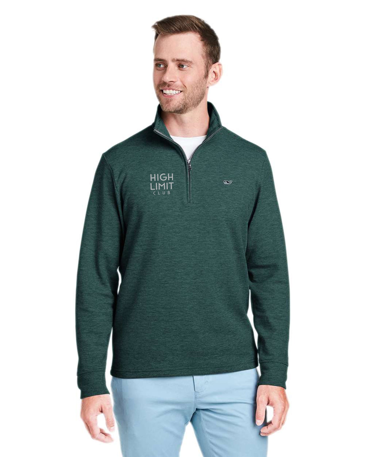High Limit Club, Raised HLC Logo, Vineyard Vines Men's Saltwater Quarter-Zip Pullover